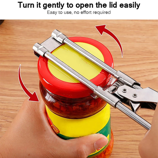 Adjustable Stainless-Steel Jar & Bottle Opener