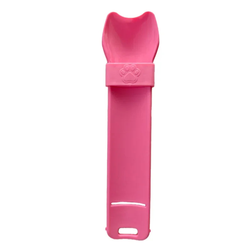 Cat Strip Squeeze Spoon for Lickable Wet Cat Treats Meat Puree No Mess Hands Free Pet Food Scoop Portable Anti Spill Cat Feeder