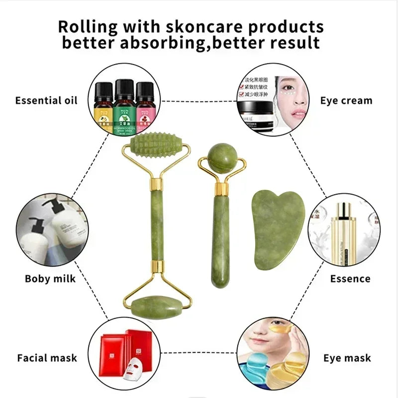 Natural Jade Roller & Gua Sha