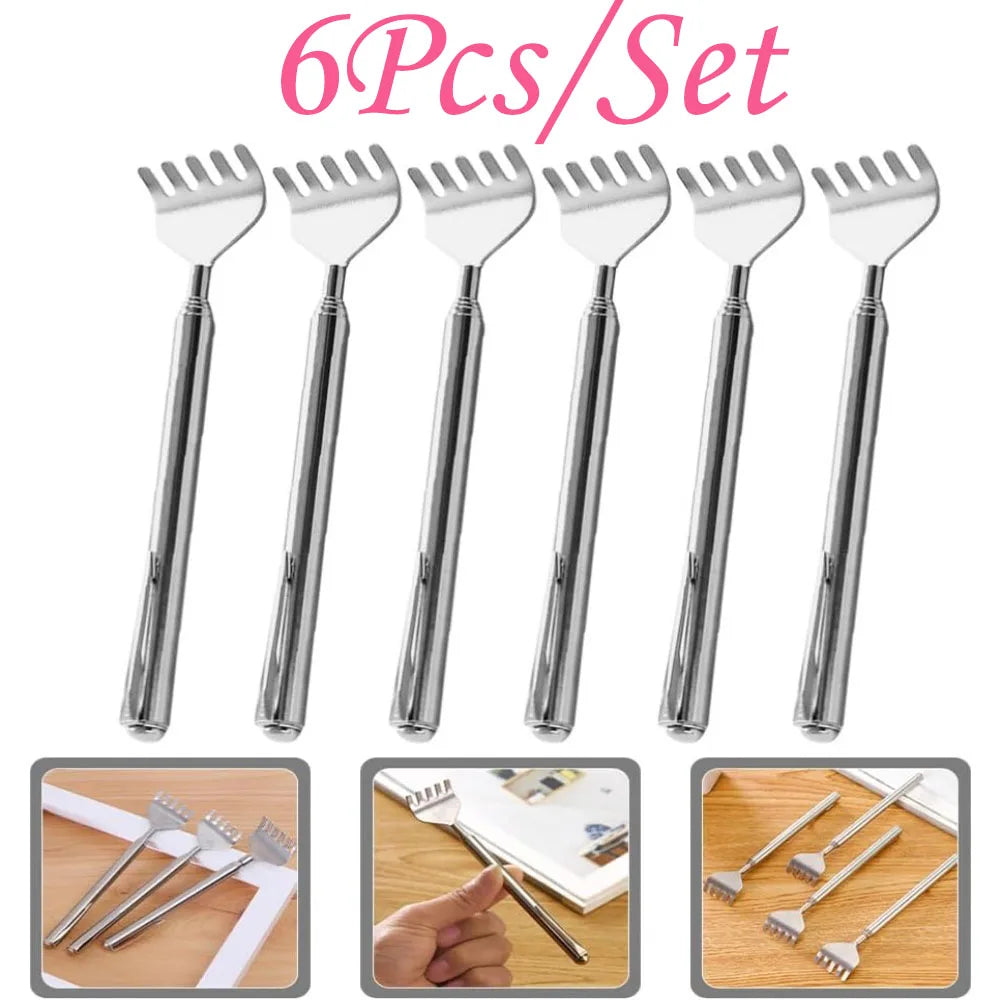 silvery Telescopic Back Scratcher,  Portable Extendable Stainless Steel  Scratchers for Men Women ,Mothers Gifts,Gifts For Men,G