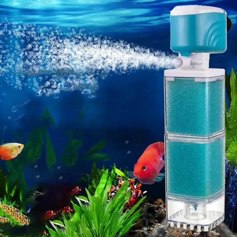 Sponge Filter Aquarium Internal Filter Water Purification Multi-functional Fish Tank Water Pump Wave Make Stool Sucker Air Pump