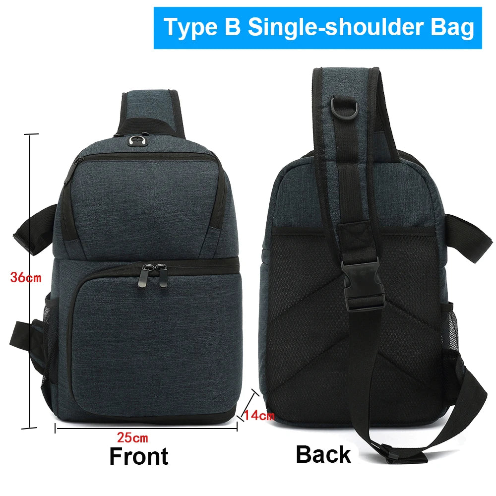 Waterproof DSLR Camera Bag Backpack With Charging Earphone Hole Outdoor Photo Bag for Canon Nikon Laptop Tripod Video Lens Bag