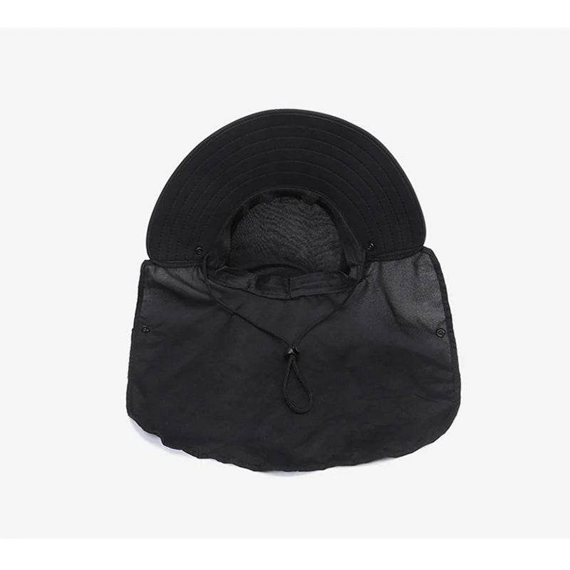New Hat Men's Outdoor Mountaineering Sunshade Fisherman Hat Summer Big Brim Breathable Sunscreen Fishing Hat