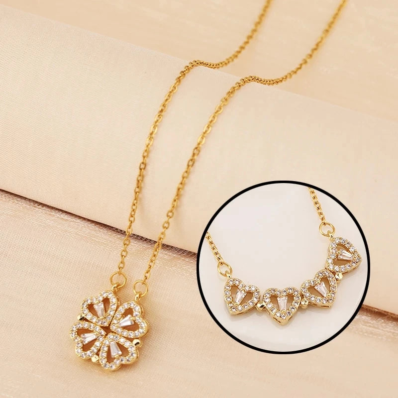 Daughter’s Lucky Clover Necklace & Forever Rose