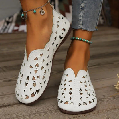 2025 Women Flat Shoes Genuine Leather Woman Pointed Toe Flats