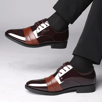 Business Men's Formal Shoes Official Leather Casual Social Shoe Male Black High Quality Fashion Gentleman 2024 Style Legitimate