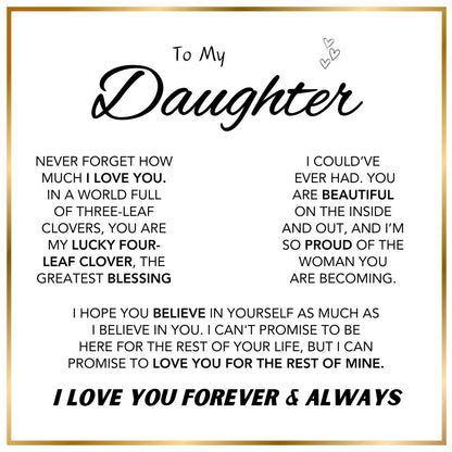 Daughter’s Lucky Clover Necklace & Forever Rose