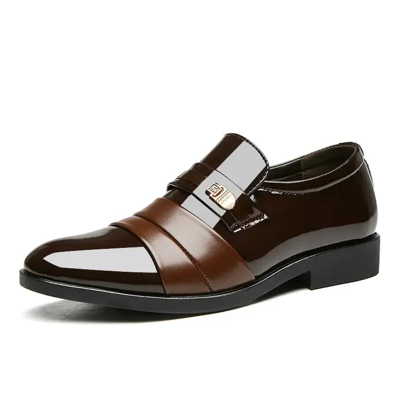 Business Men's Formal Shoes Official Leather Casual Social Shoe Male Black High Quality Fashion Gentleman 2024 Style Legitimate
