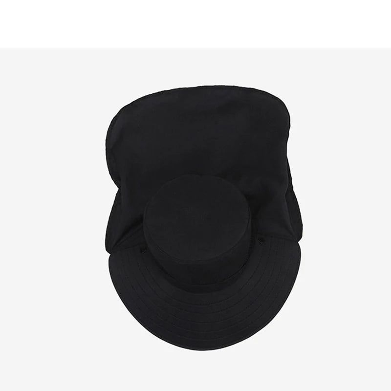 New Hat Men's Outdoor Mountaineering Sunshade Fisherman Hat Summer Big Brim Breathable Sunscreen Fishing Hat