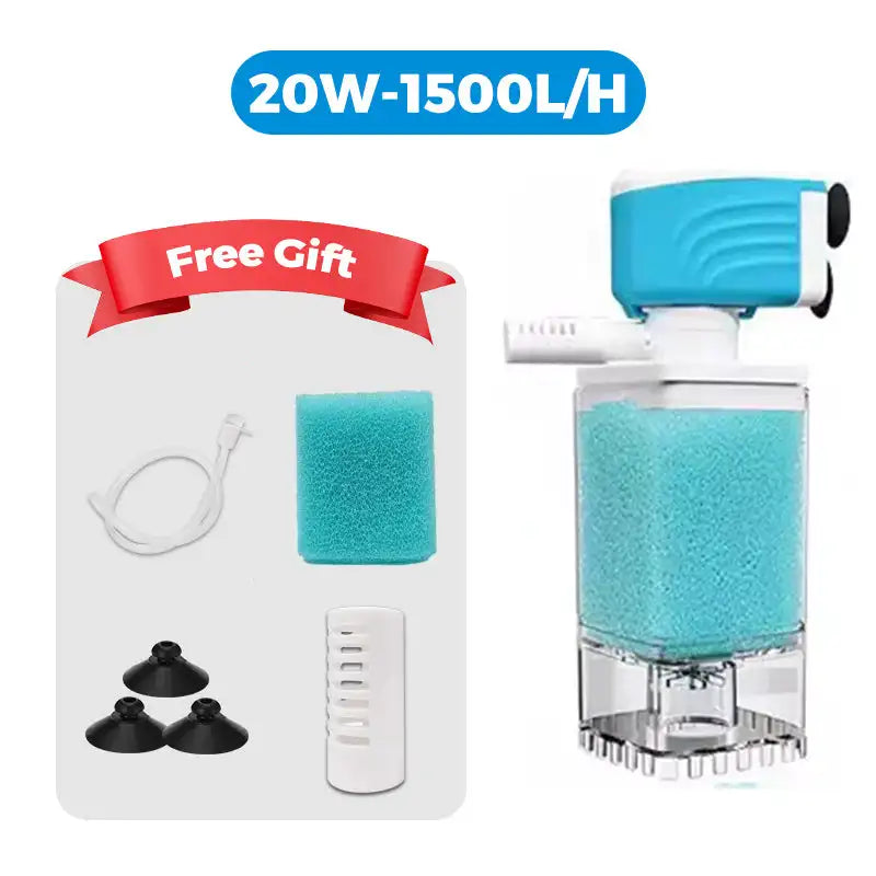Sponge Filter Aquarium Internal Filter Water Purification Multi-functional Fish Tank Water Pump Wave Make Stool Sucker Air Pump