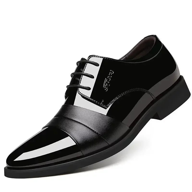 Business Men's Formal Shoes Official Leather Casual Social Shoe Male Black High Quality Fashion Gentleman 2024 Style Legitimate