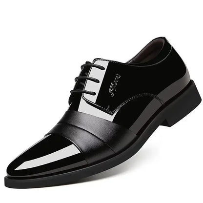 Business Men's Formal Shoes Official Leather Casual Social Shoe Male Black High Quality Fashion Gentleman 2024 Style Legitimate