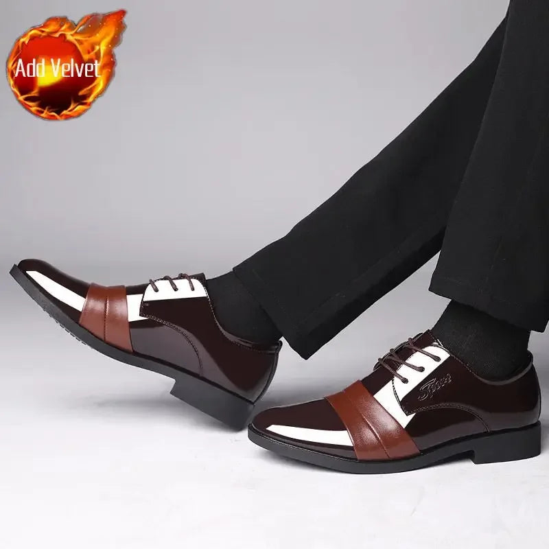Business Men's Formal Shoes Official Leather Casual Social Shoe Male Black High Quality Fashion Gentleman 2024 Style Legitimate