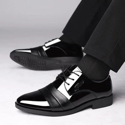 Business Men's Formal Shoes Official Leather Casual Social Shoe Male Black High Quality Fashion Gentleman 2024 Style Legitimate