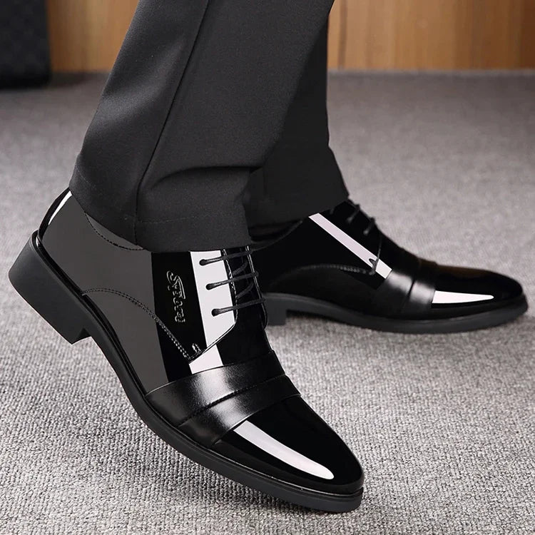Business Men's Formal Shoes Official Leather Casual Social Shoe Male Black High Quality Fashion Gentleman 2024 Style Legitimate