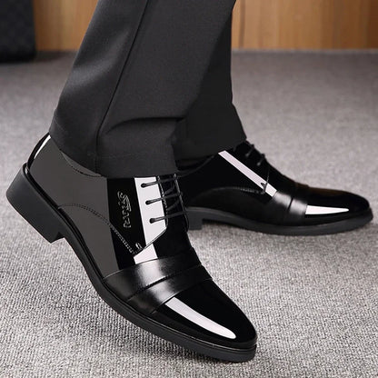 Business Men's Formal Shoes Official Leather Casual Social Shoe Male Black High Quality Fashion Gentleman 2024 Style Legitimate