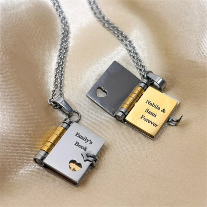 I LOVE YOU BOOK NECKLACE