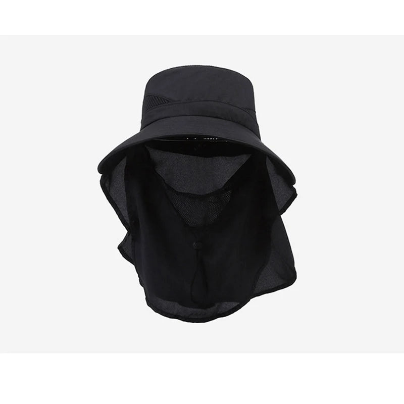 New Hat Men's Outdoor Mountaineering Sunshade Fisherman Hat Summer Big Brim Breathable Sunscreen Fishing Hat