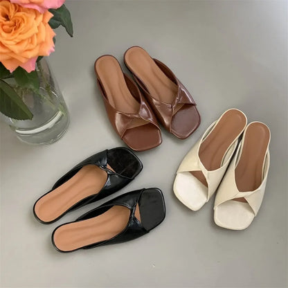 Flats Slippers Women Open Toe Sandals Summer Flip Flops 2025