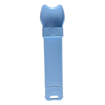 Cat Strip Squeeze Spoon for Lickable Wet Cat Treats Meat Puree No Mess Hands Free Pet Food Scoop Portable Anti Spill Cat Feeder