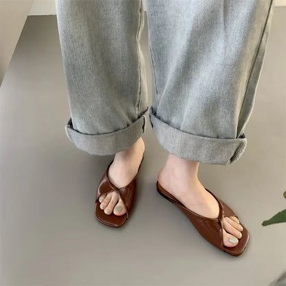 Flats Slippers Women Open Toe Sandals Summer Flip Flops 2025