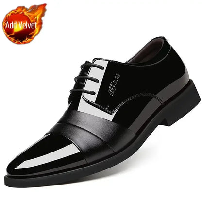 Business Men's Formal Shoes Official Leather Casual Social Shoe Male Black High Quality Fashion Gentleman 2024 Style Legitimate
