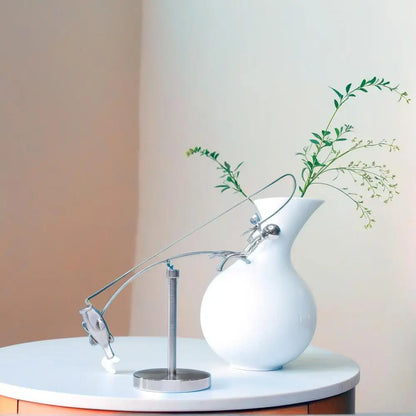 The Fisherman Balancing Sculpture Polished Stainless Steel Fisherman Balancing Handicraft Ornament Desktop Craft Decoration