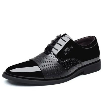 Business Men's Formal Shoes Official Leather Casual Social Shoe Male Black High Quality Fashion Gentleman 2024 Style Legitimate