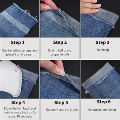 60M Self-Adhesive Pants Hem Tape Edge Shorten Paste Tape Iron on Pants DIY Clothes Length Shorten Household Sewing Accessories