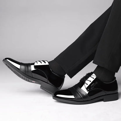 Business Men's Formal Shoes Official Leather Casual Social Shoe Male Black High Quality Fashion Gentleman 2024 Style Legitimate
