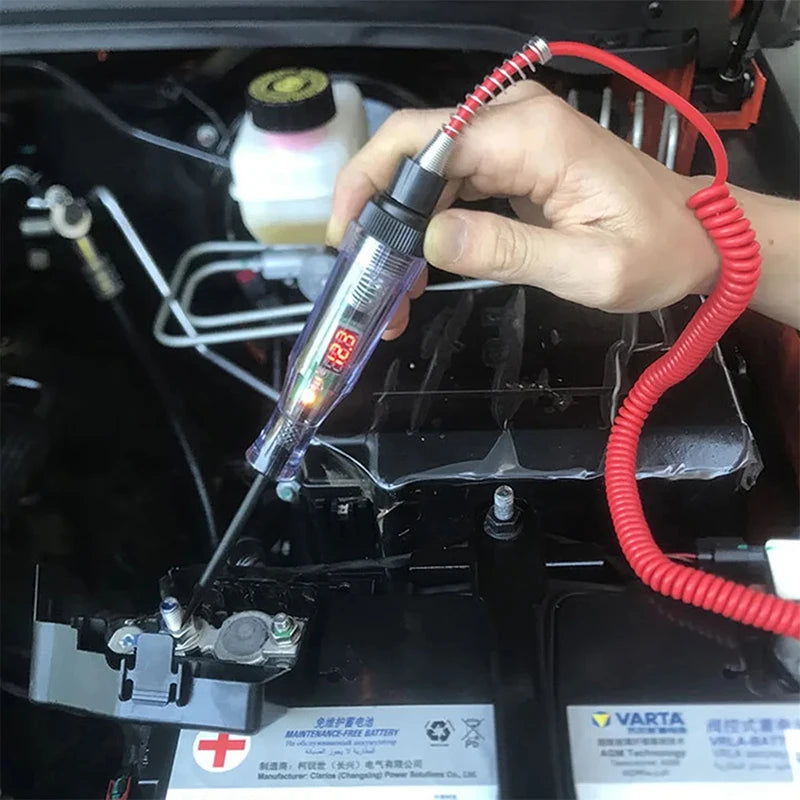Truck Voltage Circuit Tester Auto Repair 6V/12V/24V Car Circuit Tester Premium Test Light Probe Pen Light Bulb Diagnostic Tool