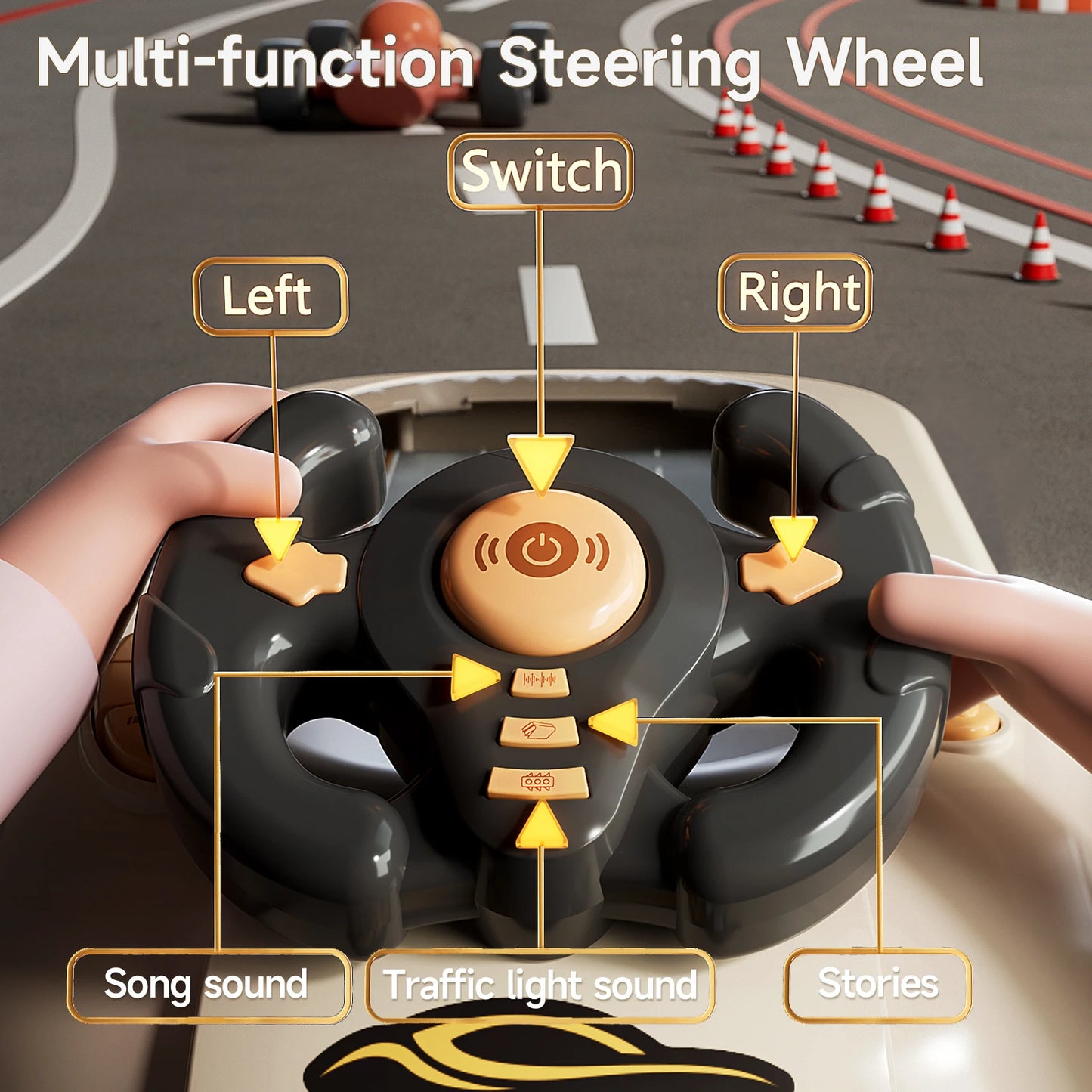 Mini Driving Simulation Steering Wheel Game for Kids